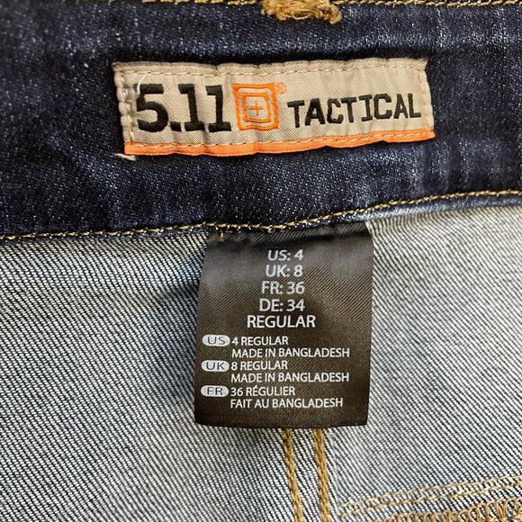 5.11 Tactical Women’s Jeans Size 4 Regular Straight Leg Dark Wash Hidden Pockets - Picture 3 of 11